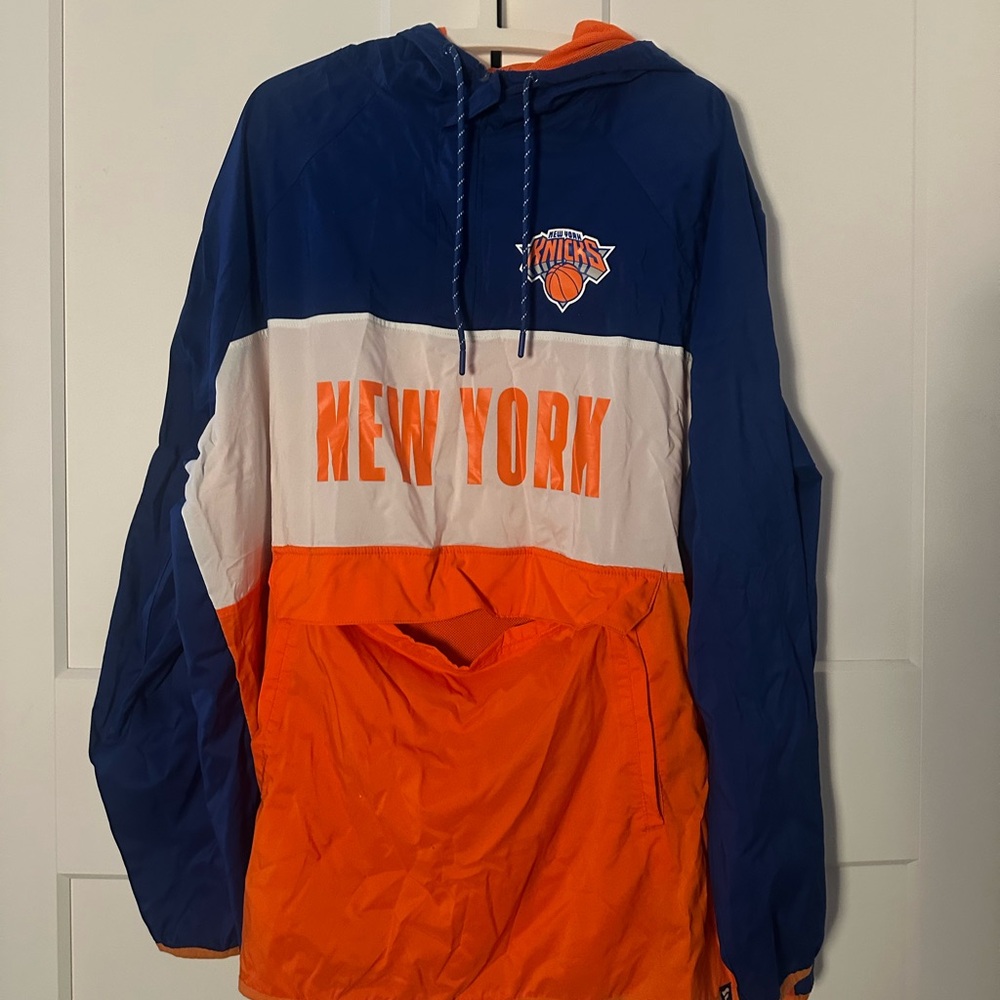 FANATICS New York Knicks Blue and Orange Windbreaker